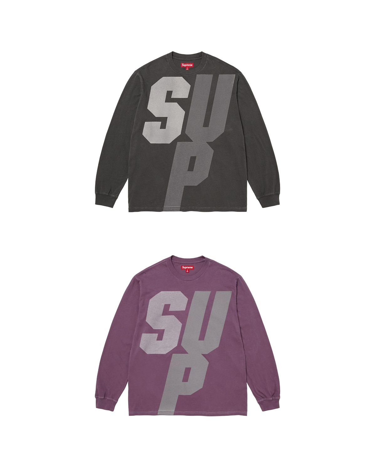 [Instock] Supreme FW25 Reflective L/S Top | (Black / Purple)