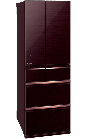 三菱六門冰箱 玻璃鏡面系列 MR-WX53C (525L) 水晶棕