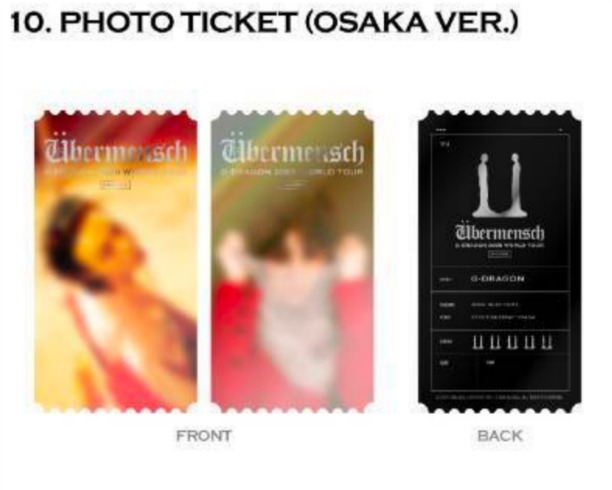 現貨┃GD G-DRAGON 權志龍大阪安可場票卡鑰匙圈