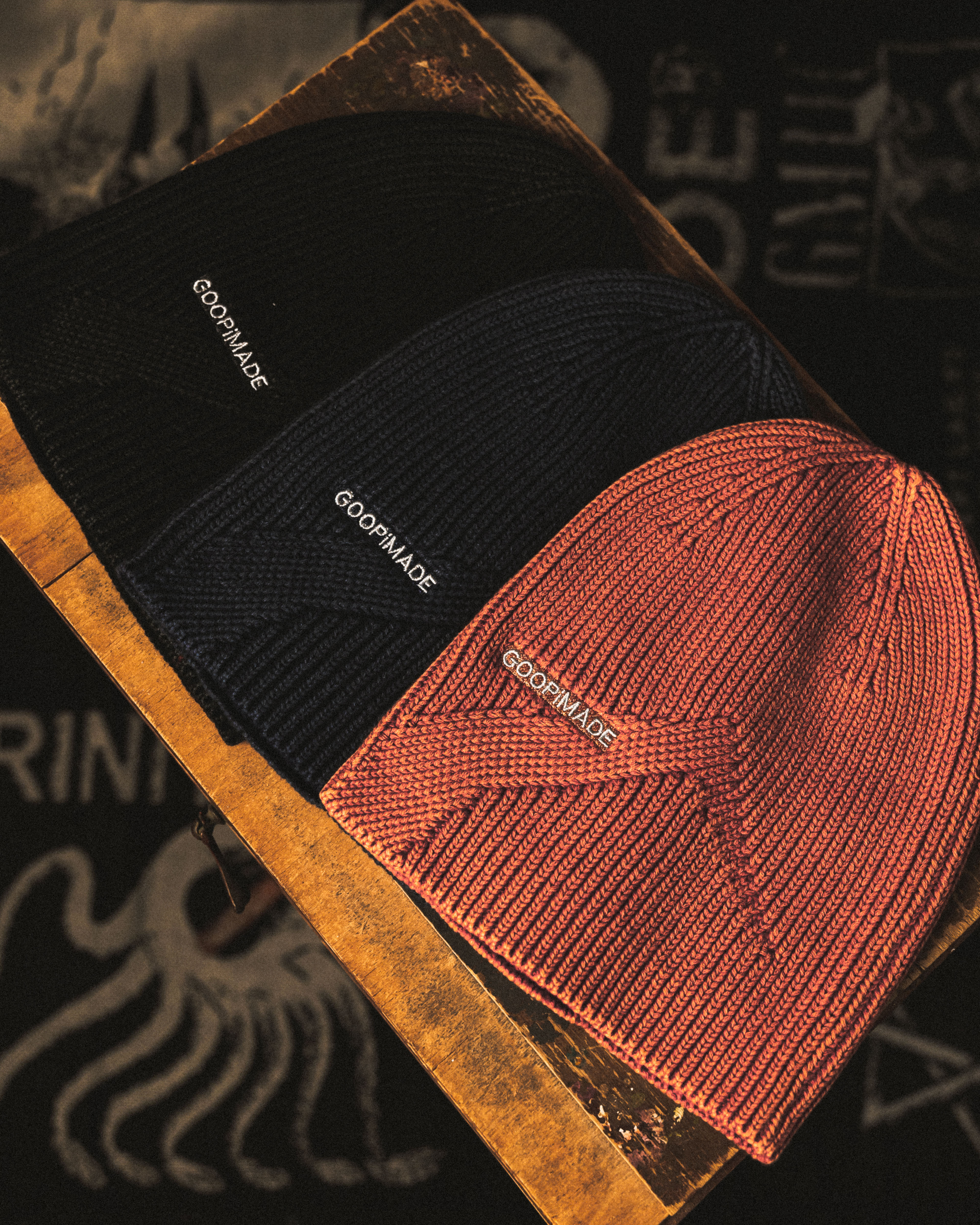 GOOPiMADE Xms-A GOOPiMADE Hidden Logo Beanie - Navy