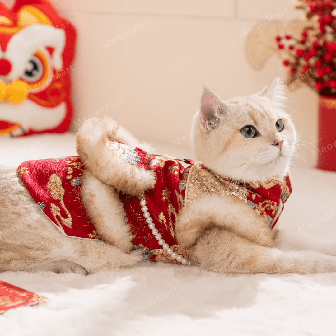 繁花似錦賀年唐裝裙