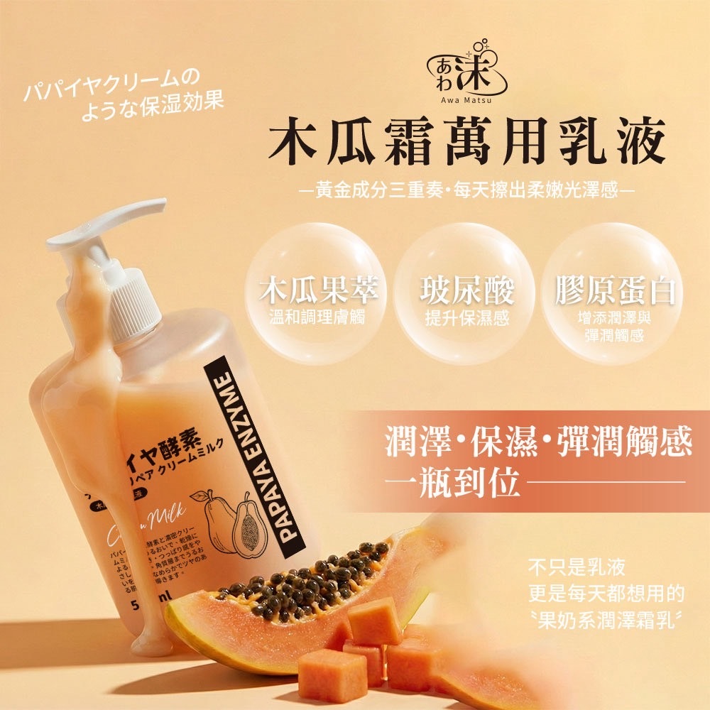 あわ沫萬用木瓜霜乳液500ml