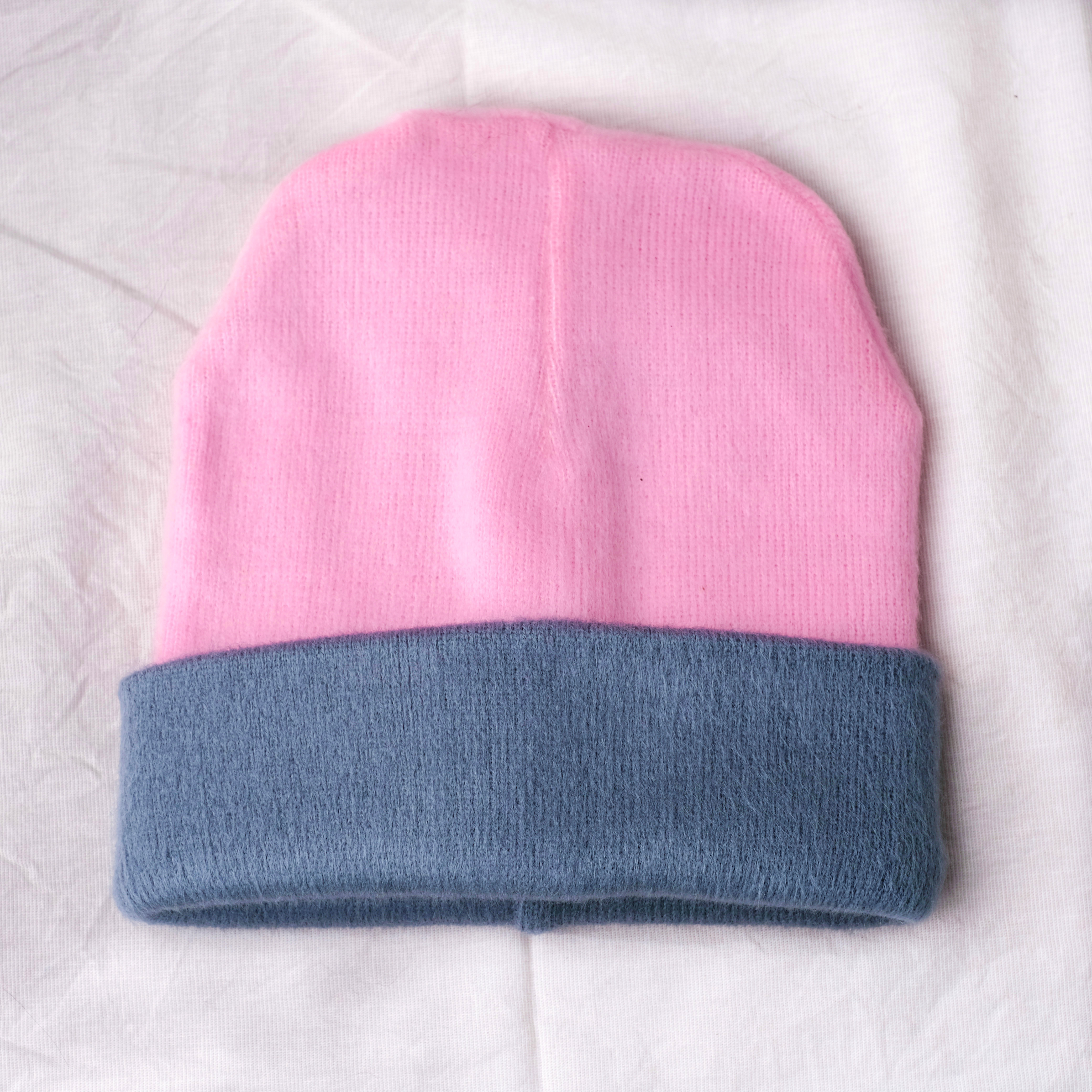 羊駝針織帽｜粉紅／灰｜厄瓜多