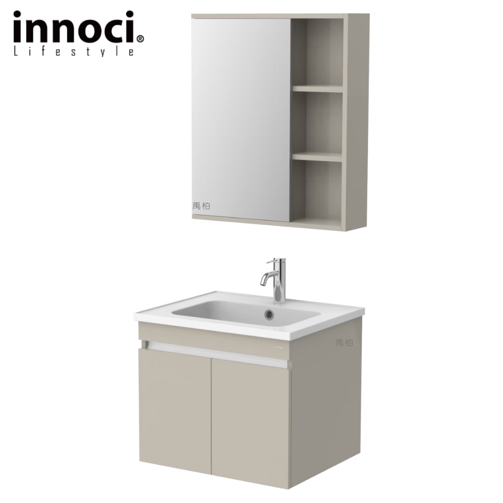 innoci藝耐 面盆浴櫃鏡櫃組(60cm) M126A1-A