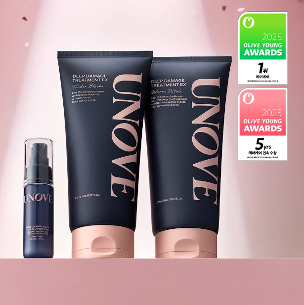 UNOVE Deep Repair Hair Mask Conditioner 320ml (single bottle/1+1 set, plus a free 30ml hair spray)