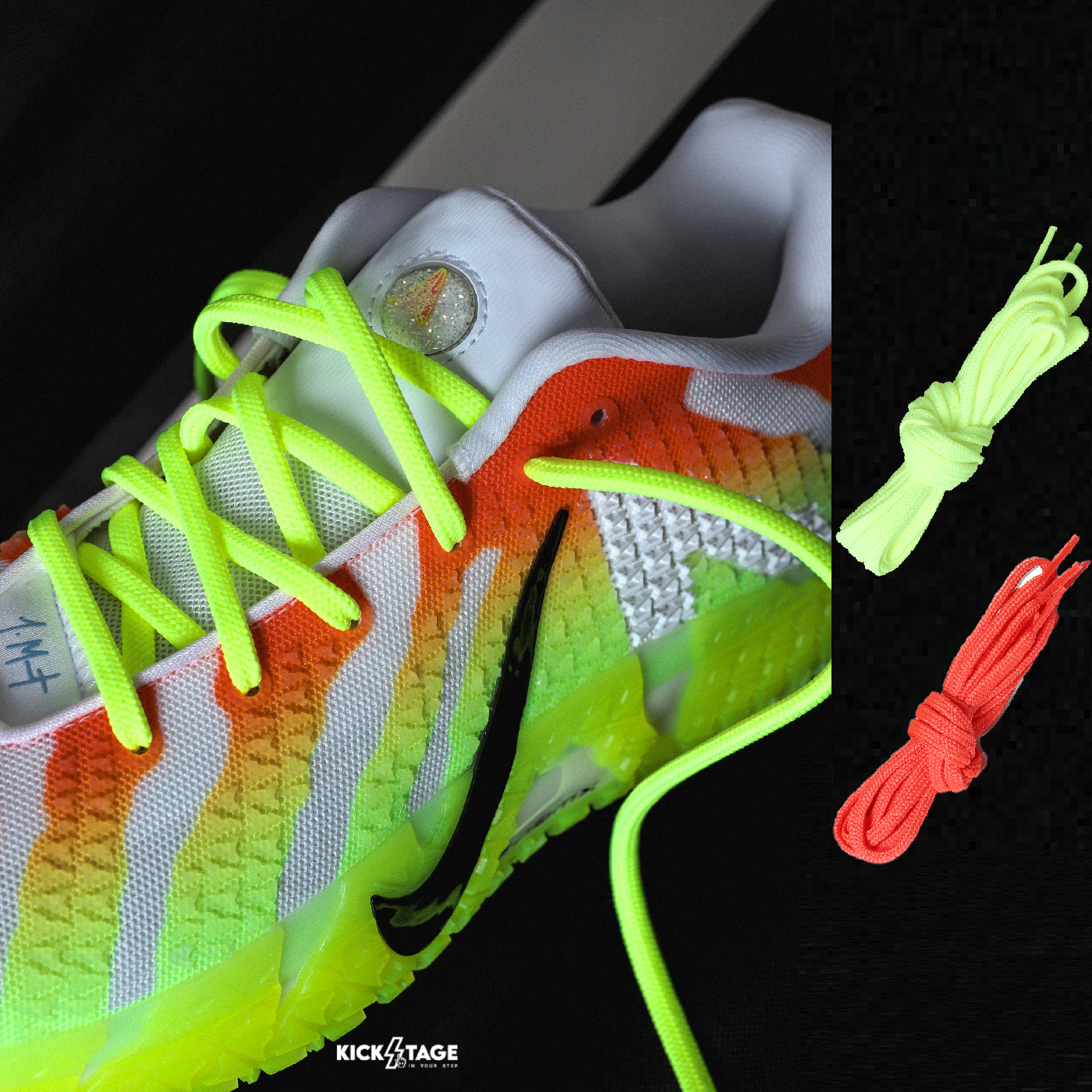 #KEEP SHOELACE 青竹絲 紅色 螢光黃 鞋帶 KOBE6 JA 3 萬聖節 搭配 蝴蝶結 DIY 一組兩條 135CM【KS325】