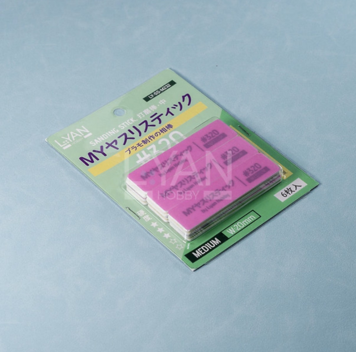 #320 打磨棒 [中] 8x2cm 9pcs