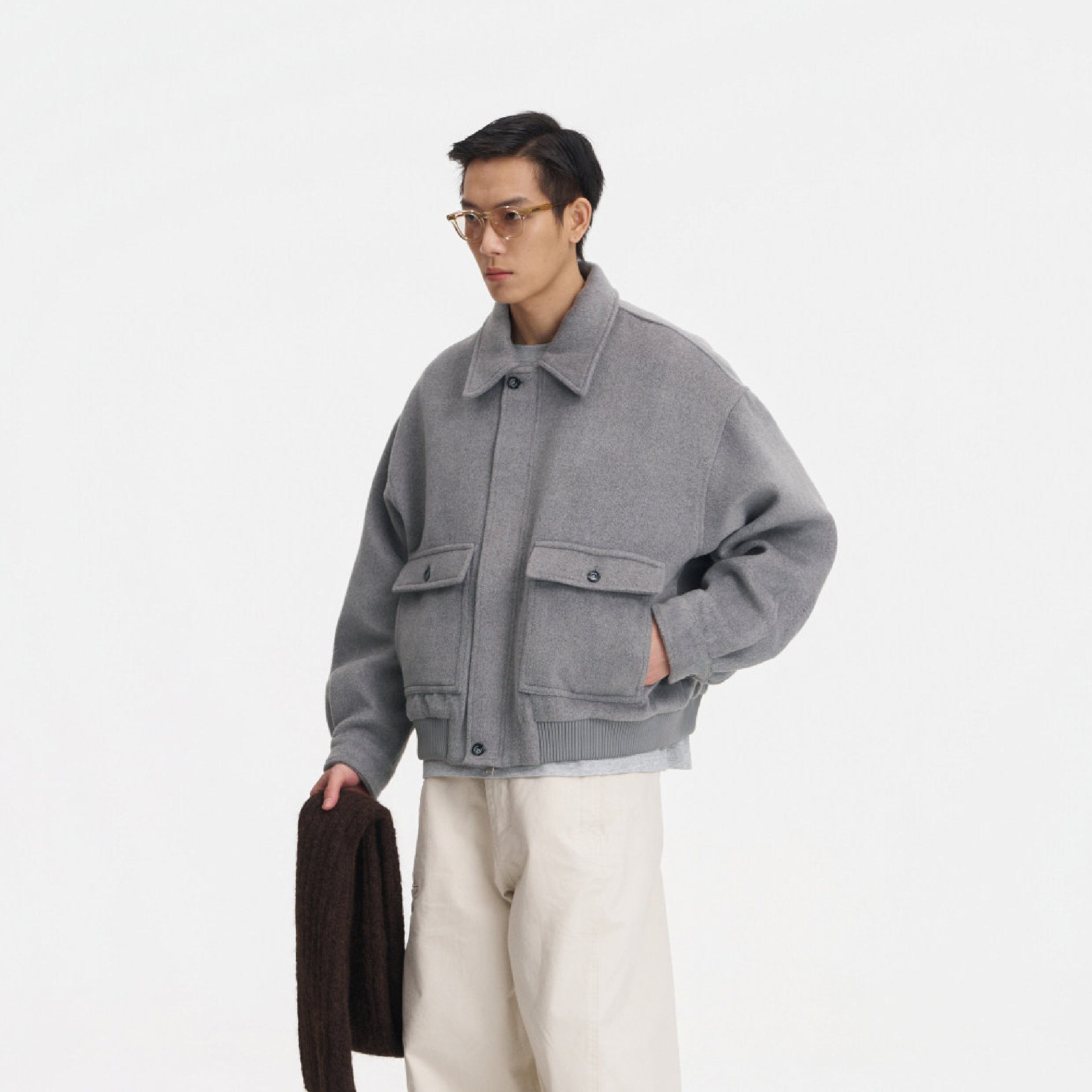 PIN SKTBS Woolen Jacket 寬短 毛呢外套 [P-J24]