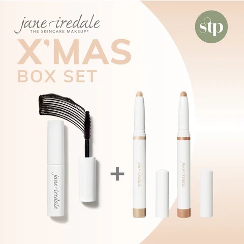 jane iredale 維C持久柔滑眼影筆+角蛋白羽睫纖長睫毛膏套裝