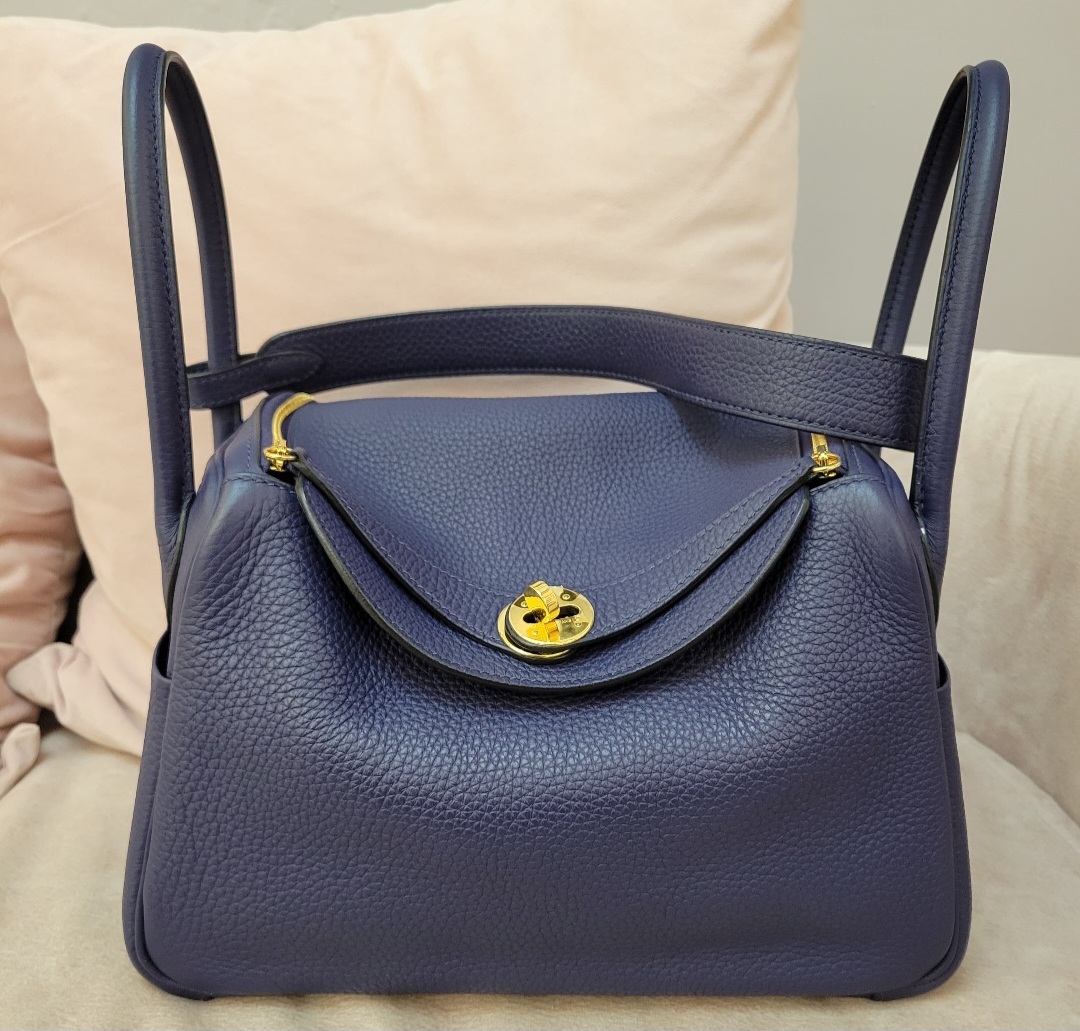 95% new Lindy 26 2Z Blue Nuit CC 午夜藍金扣