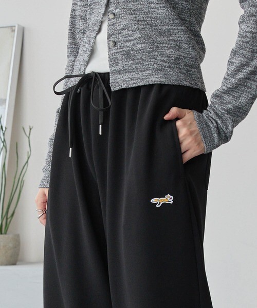 KTQ STORE ‧ PENNEYS/Penny's  THE FOX 小狐狸 刺繡布貼抽繩 寬鬆長褲