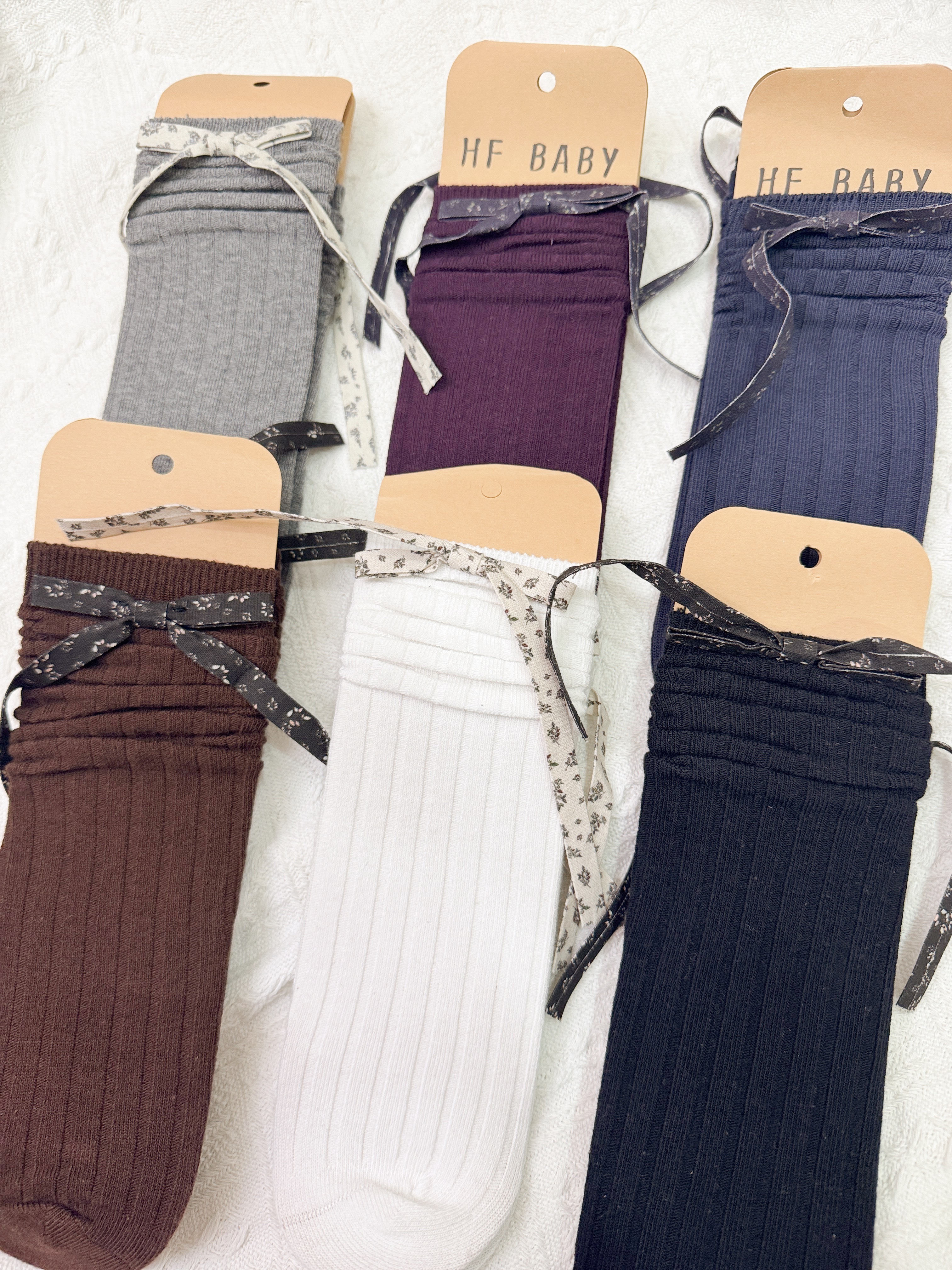 蝴蝶結中長襪E15（隨機出不挑色）