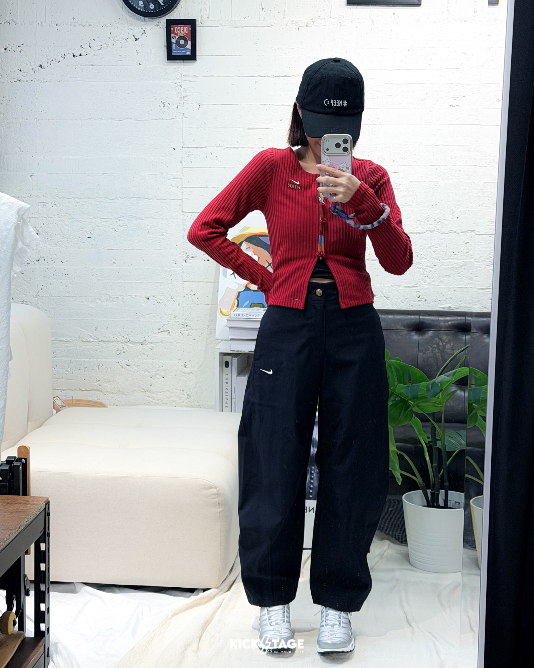 女款 NIKE NSW PANTS 黑色 刺繡LOGO 寬褲 繭型褲 長褲【HV2087-010】NKTF