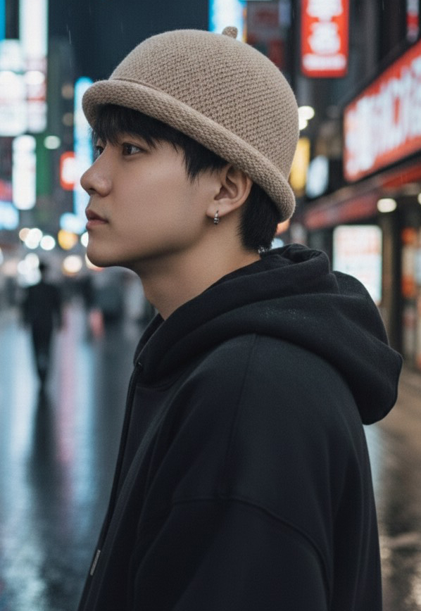 奶嘴 x 圓頂|日系捲邊奶嘴圓頂針織帽【HTLZ752】