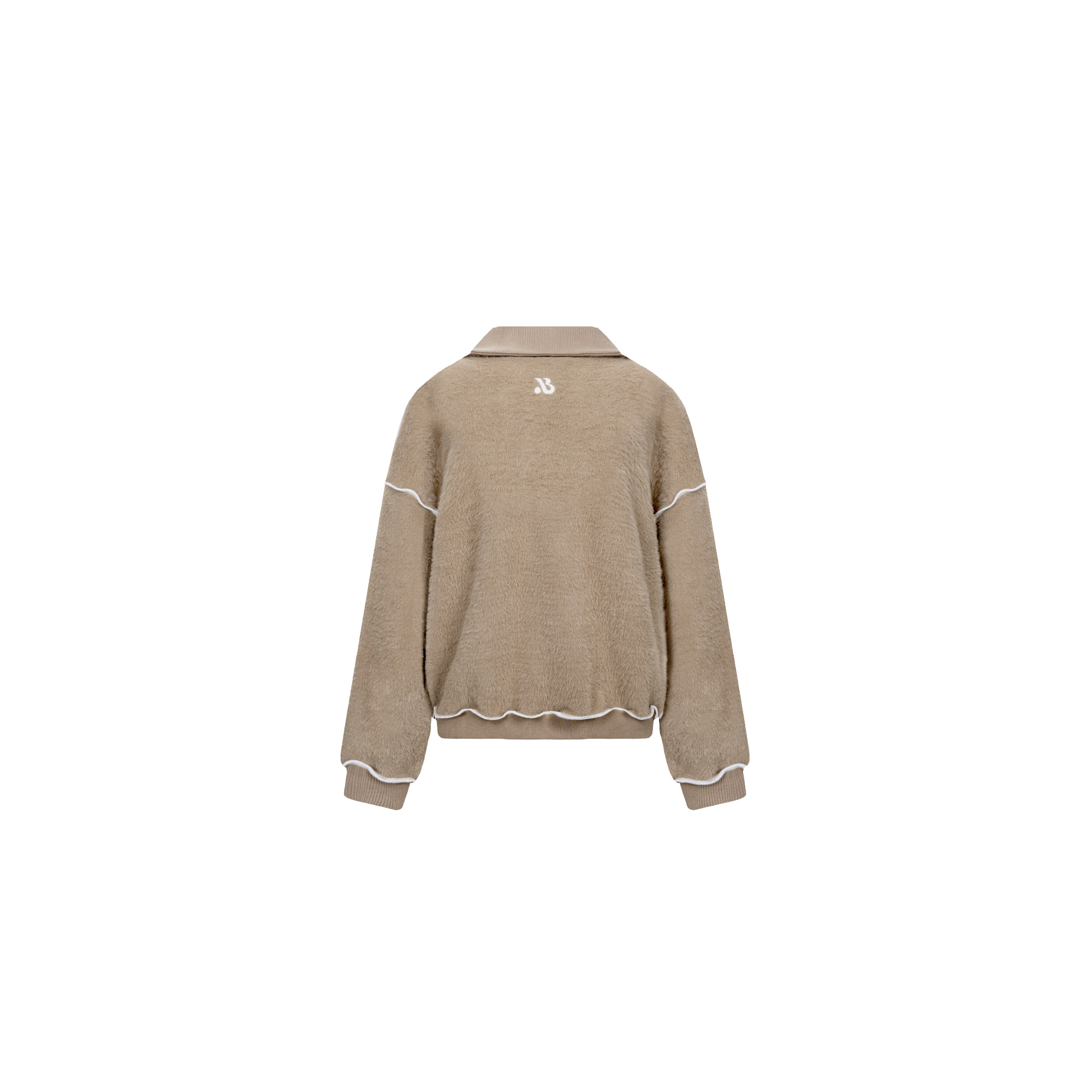 毛毛翻車線修身套裝 - 蜂蜜棕