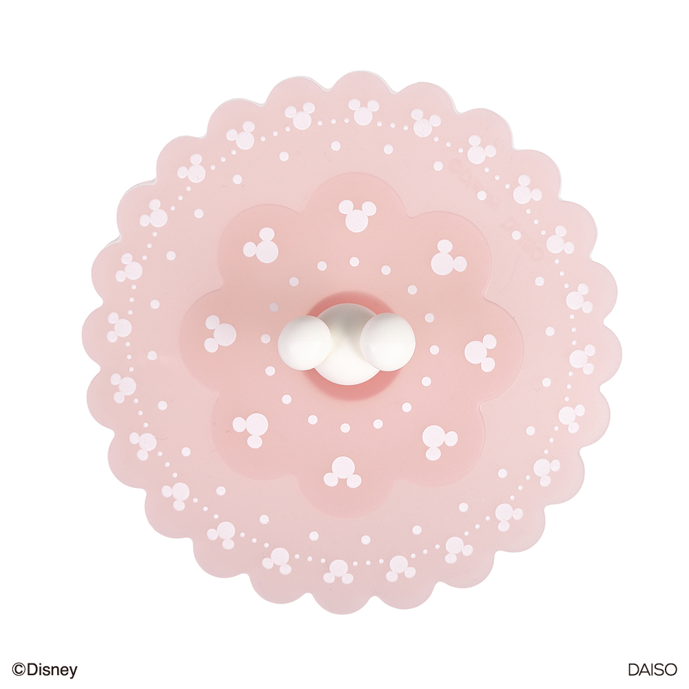 矽膠杯蓋/米奇 珊瑚粉 約10cm