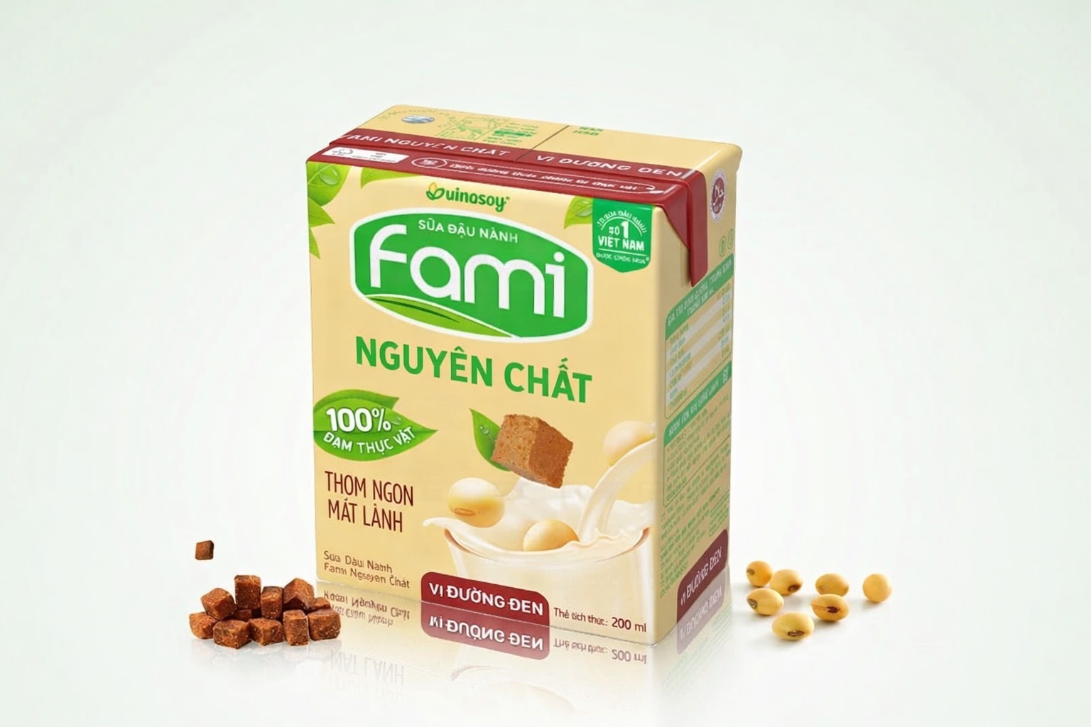 FAMI PURE SOY MILK WITH BLACK SUGAR FLAVOR 200ml