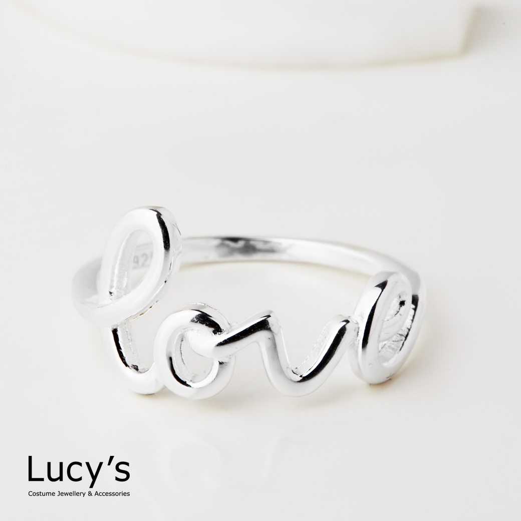 925純銀 LOVE 戒指 (126435/126436)