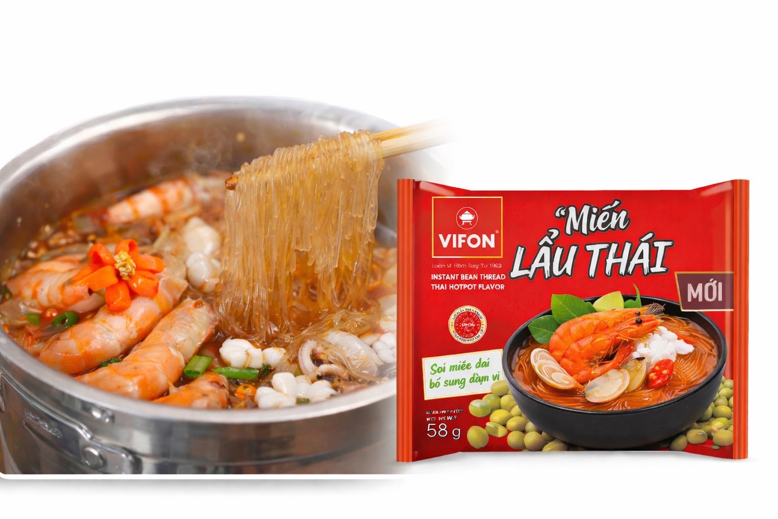 Vifon Thai Hot Pot Flavored Glass Noodles 60g