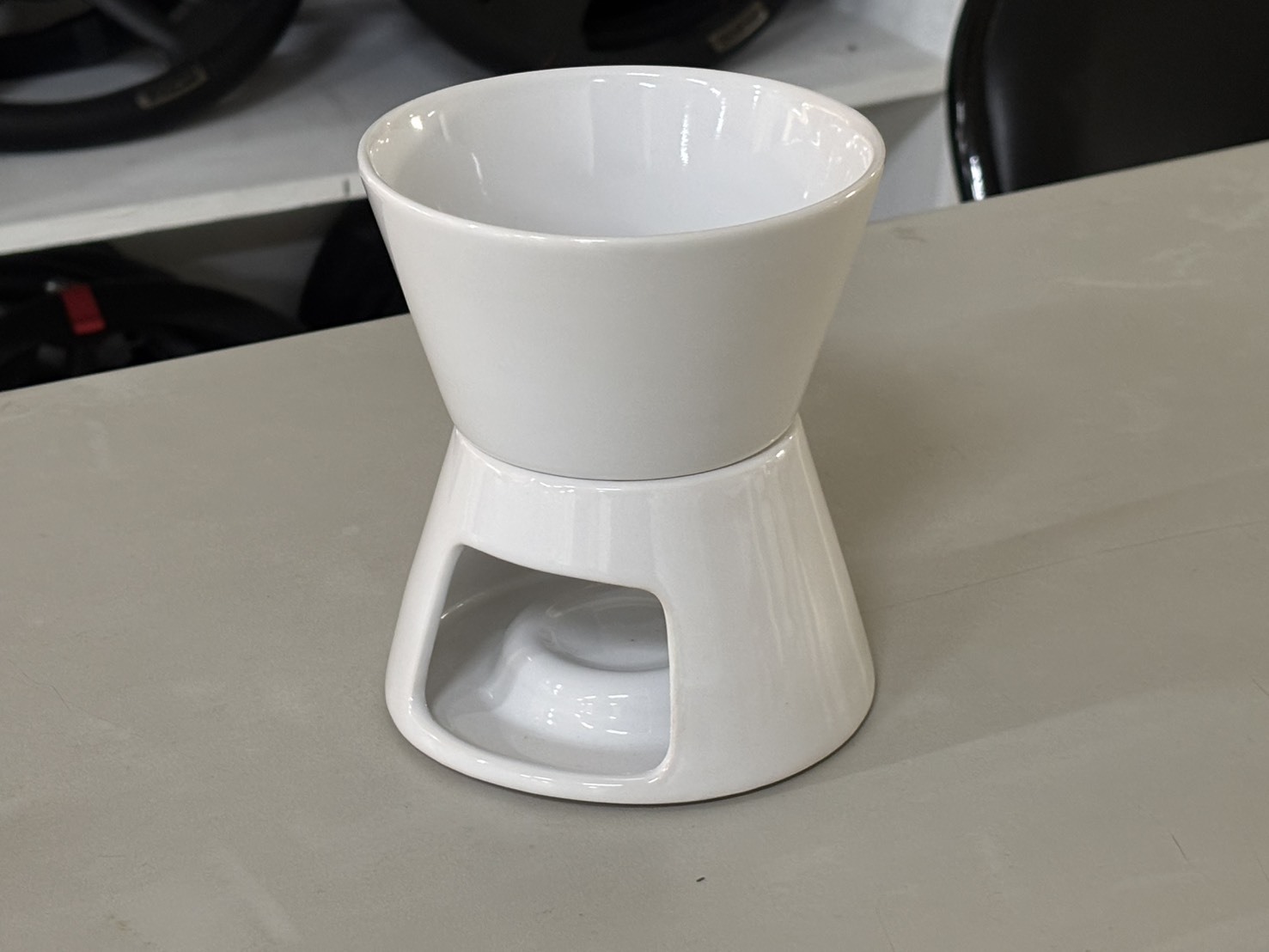 草屯院|純白陶瓷巧克力暖鍋