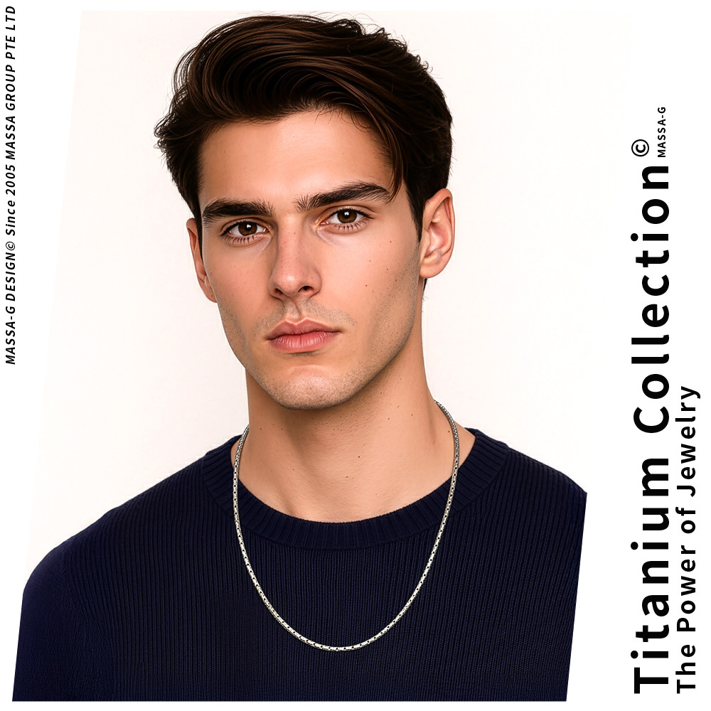 MASSA-G Titanium T07 流影純鈦項鍊(2.5mm 細版)