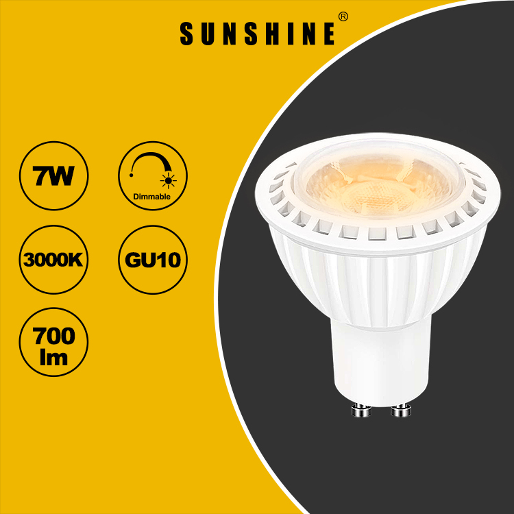 LED GU10射膽 可調光暗 7W 白光6500K / 黃光3000K LDIMGU10A-7D/W