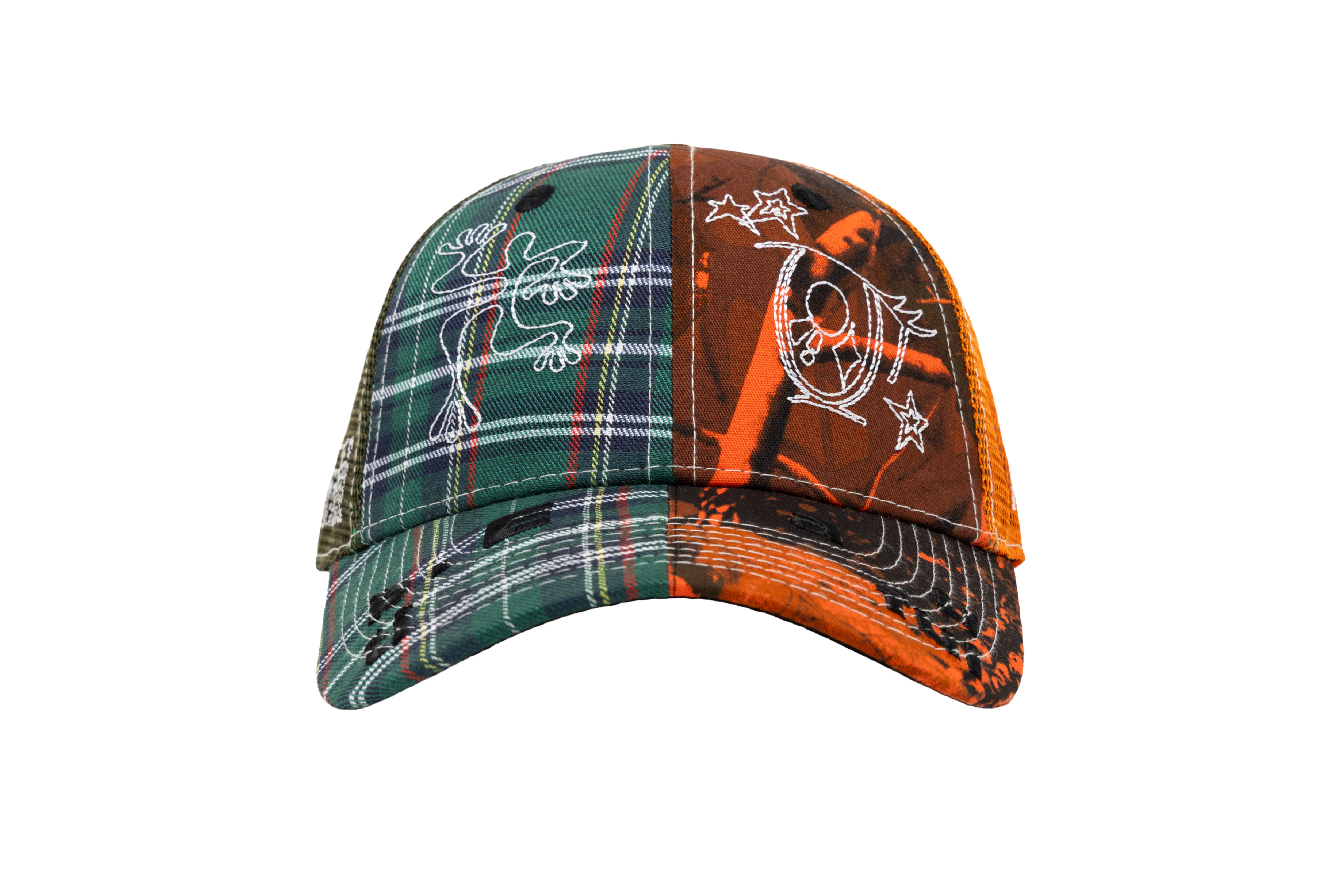 b.Eautiful "BIYU HAT" (Fire Camo / Green Plaid)