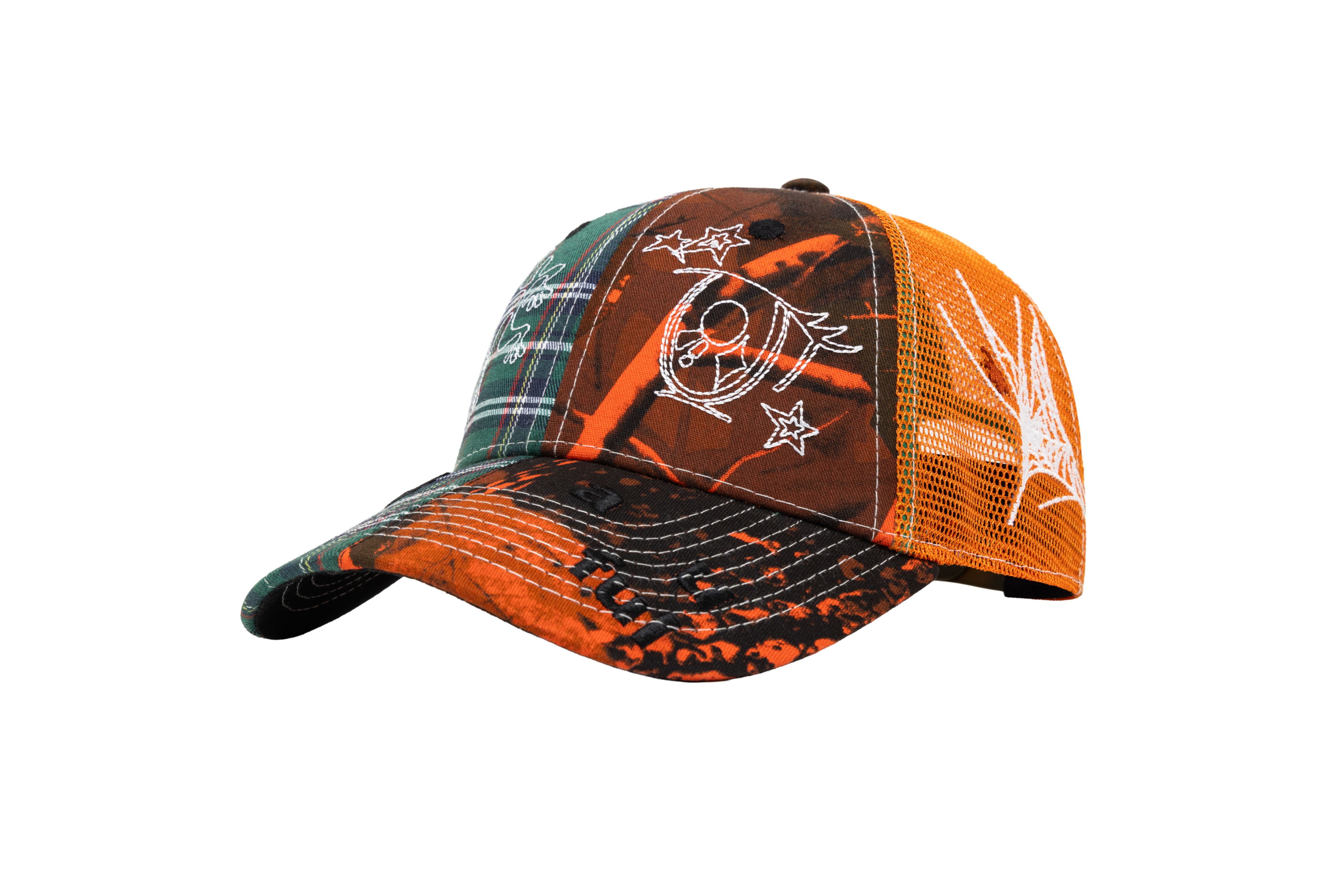 b.Eautiful "BIYU HAT" (Fire Camo / Green Plaid)