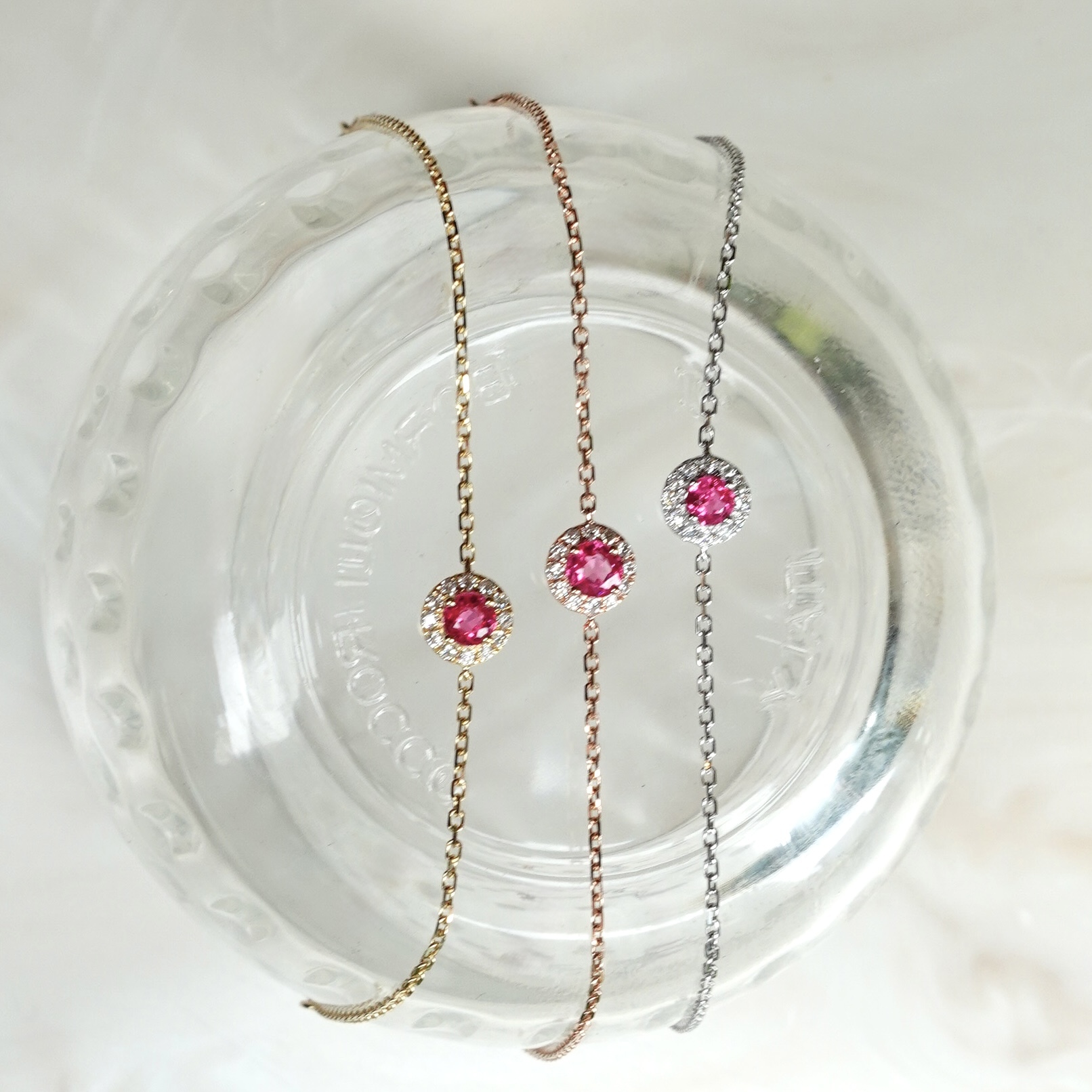 18K金緬甸納米亞尖晶石鑽石手鏈 - 絕地武士