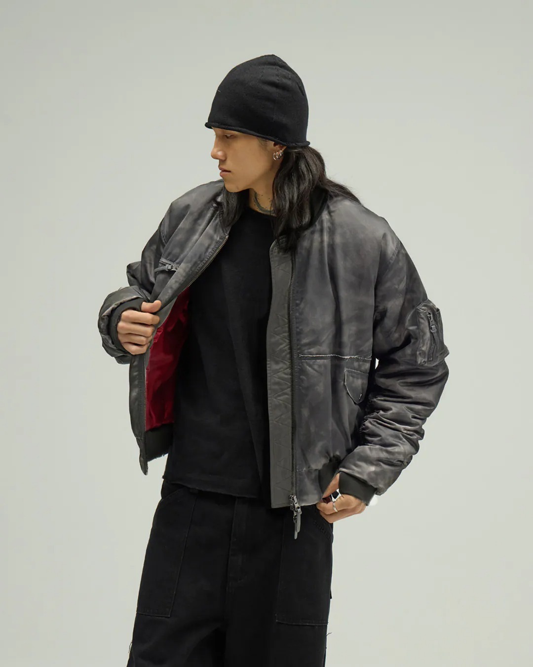 Silver9 (男女款)Dirty Wash Flight Jacket 髒髒飛行夾克 / ORBITA-015