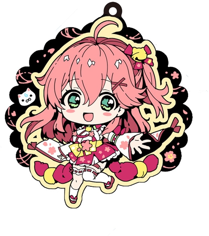 C107「同人代購」[Melonbooks代購」さくらみこ ラバーキーホルダー Ver,2