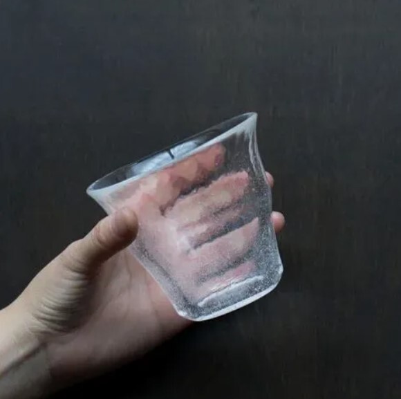廣田硝子 氣泡質感玻璃杯