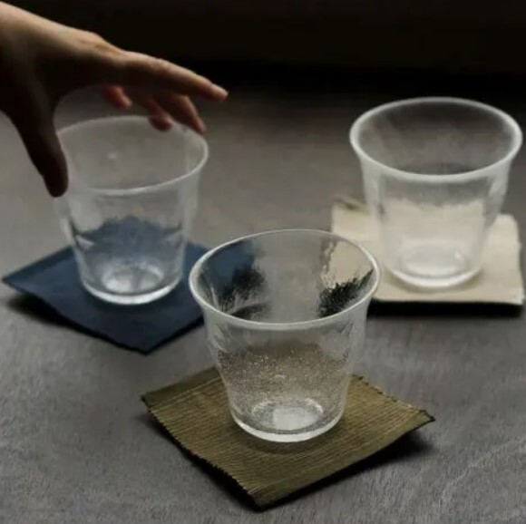 廣田硝子 氣泡質感玻璃杯