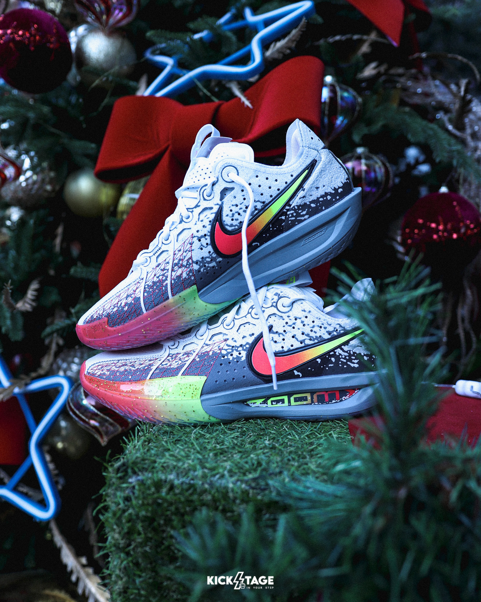 男鞋 NIKE AIR ZOOM G.T. Cut 3 EP 灰橘黃 聖誕節 漸層 緩震 支撐 實戰 籃球鞋【II6581-001】GTCut3 GTCUT