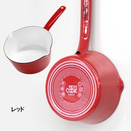 日本單柄琺瑯牛奶鍋15CM