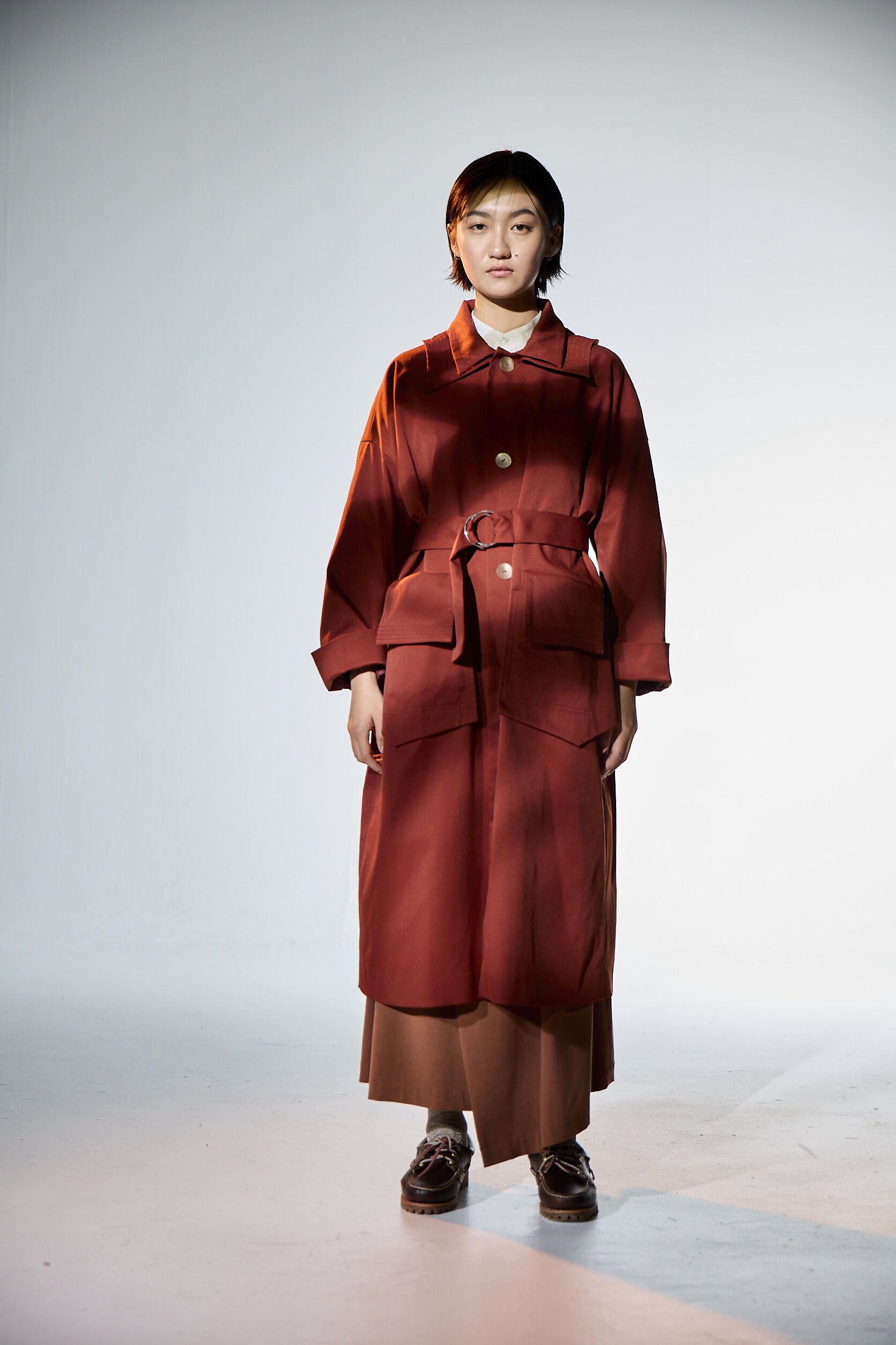 大口袋連帽大衣