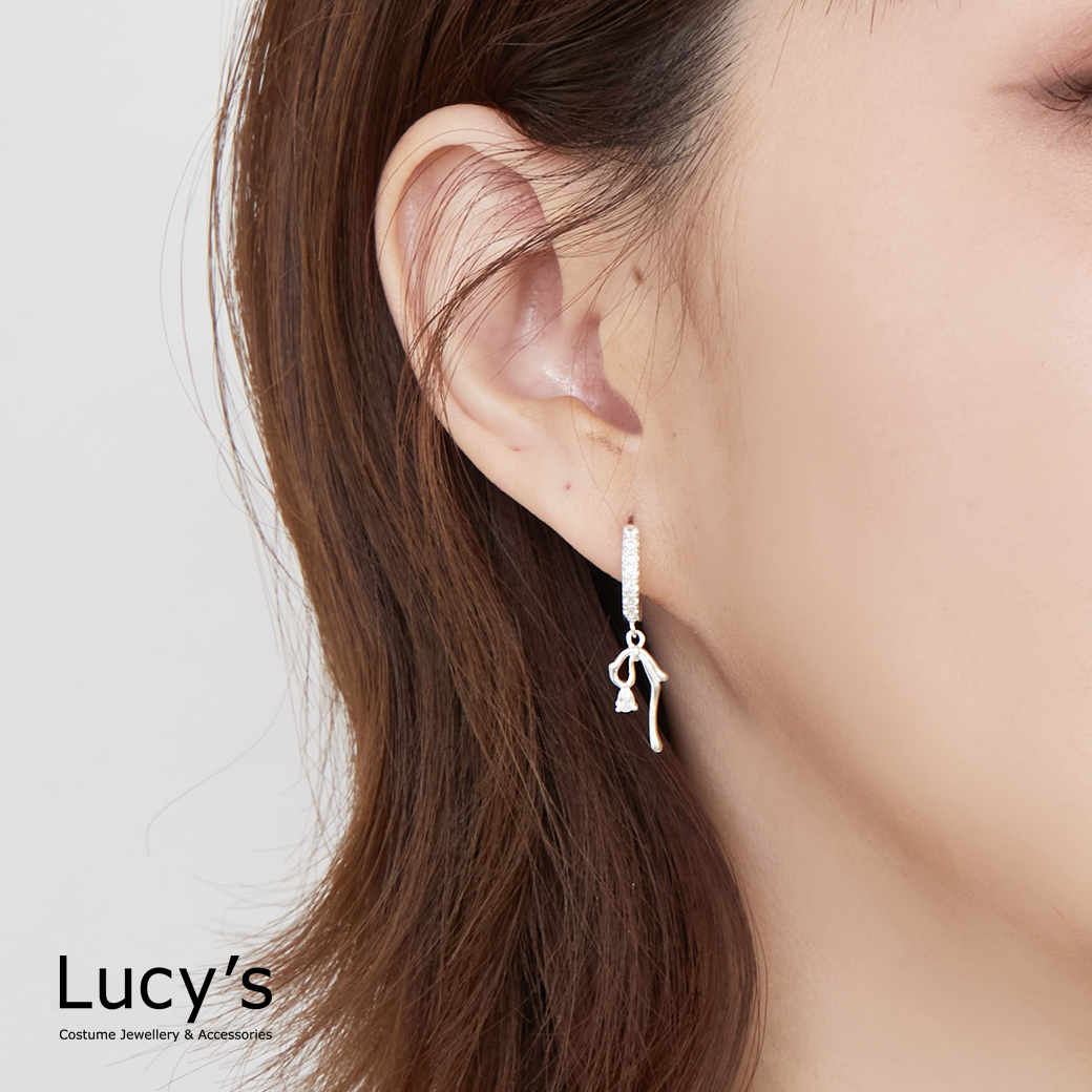 925純銀 禮結 易扣耳環 (126638)