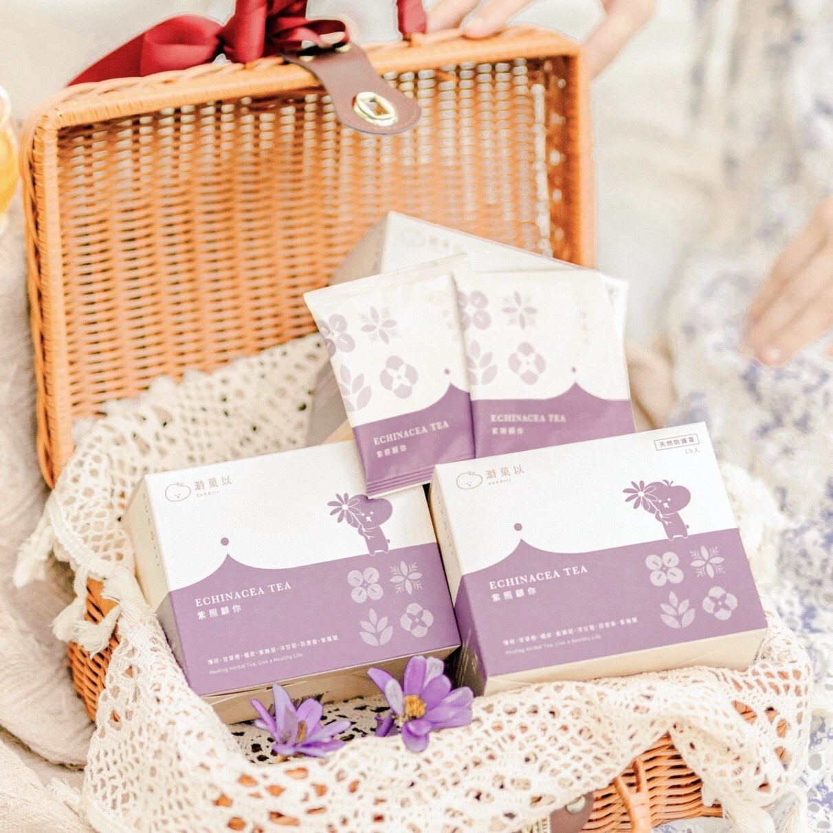 士林總會｜紫照顧你 複方紫錐花茶｜潤喉舒緩、呼吸道防護