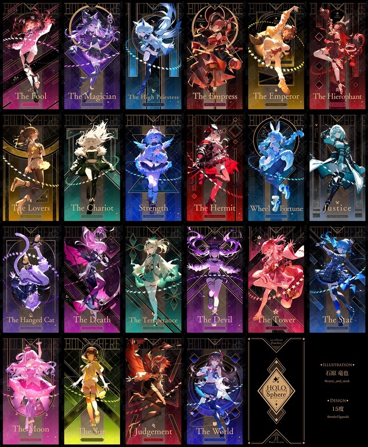 C106「同人代購」[Melonbooks代購」HOLO-SPHERE 箔押しタロットカード 大アルカナ22枚セット