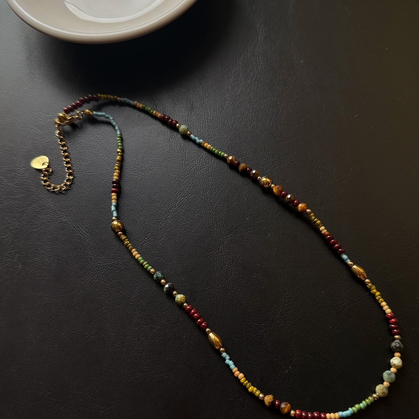 [原石] 祖母綠+石榴石+綠澳寶 金球款 項鍊