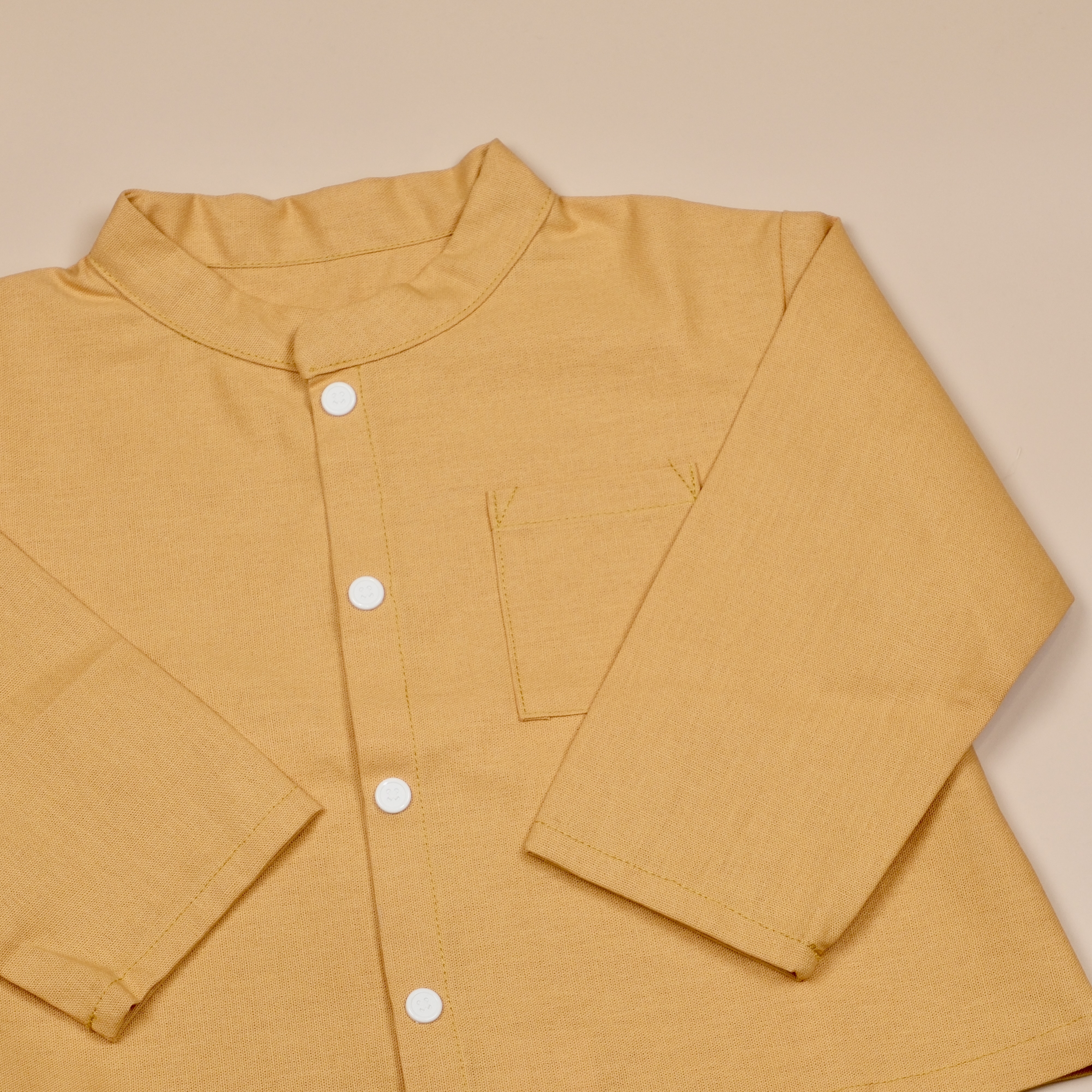 小立領日常 ⧪ 梔子色 ⧪ 長袖立領襯衫