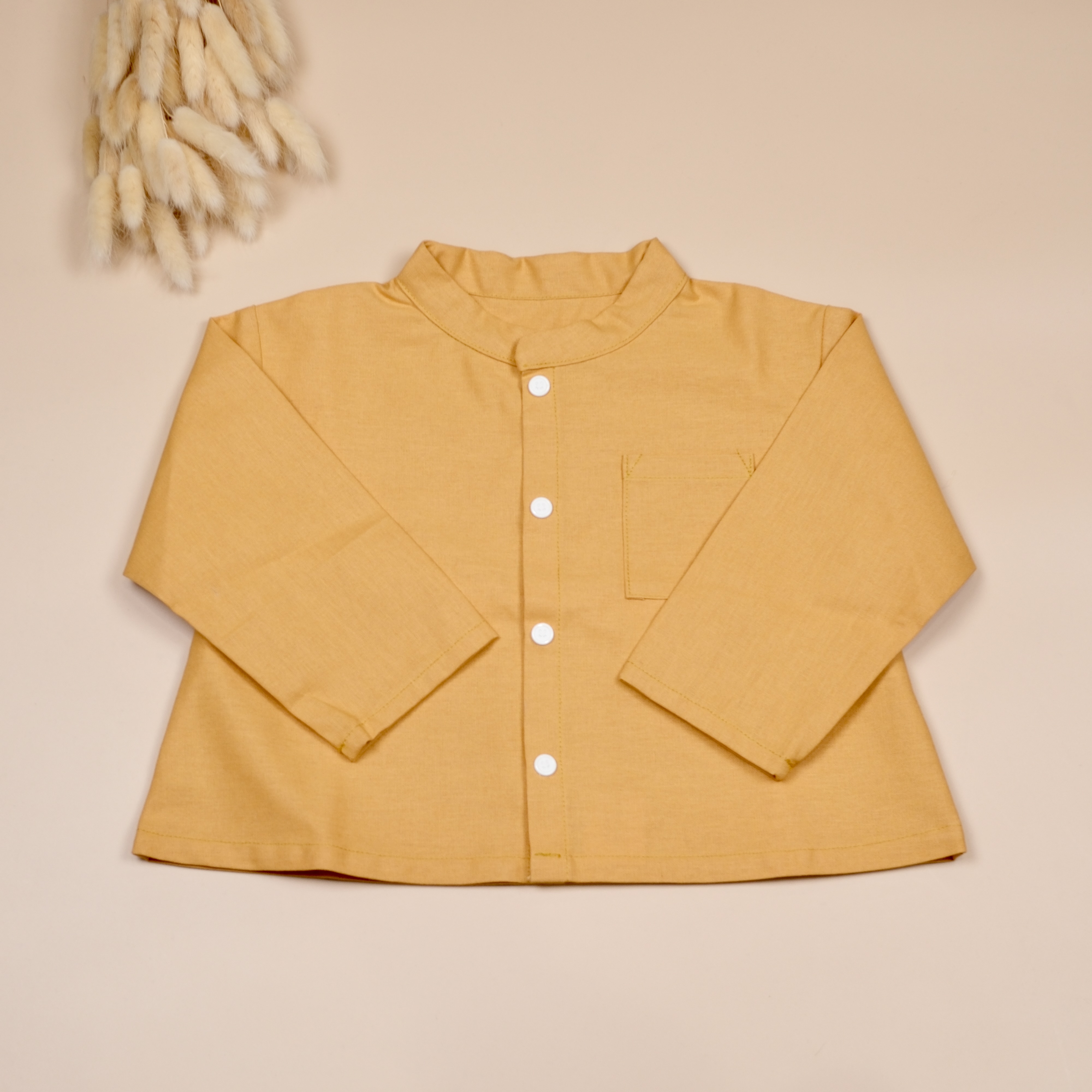 小立領日常 ⧪ 梔子色 ⧪ 長袖立領襯衫