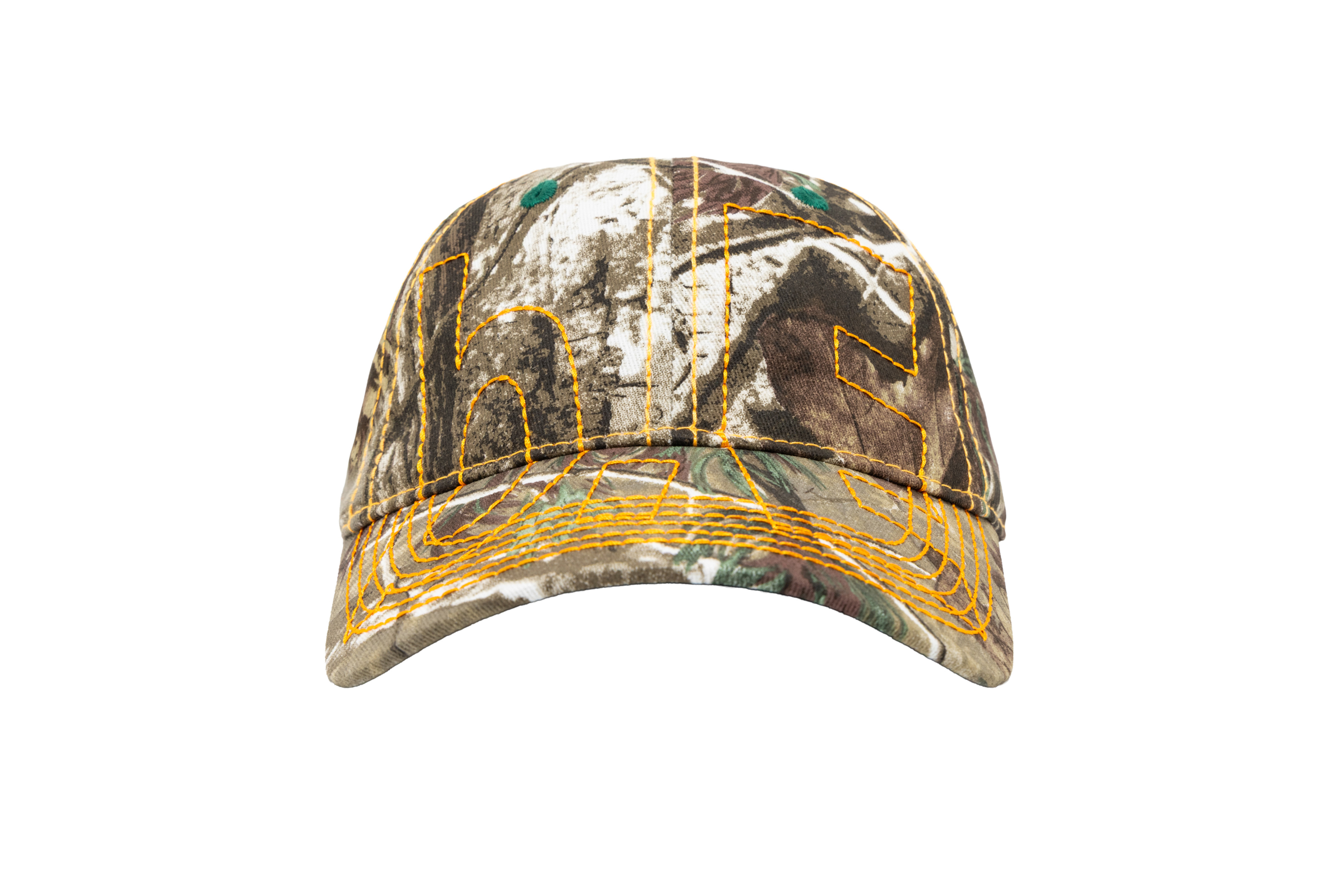 b.Eautiful "VAPOR 6 PANEL HAT" (Brown Real Camo / Orange)