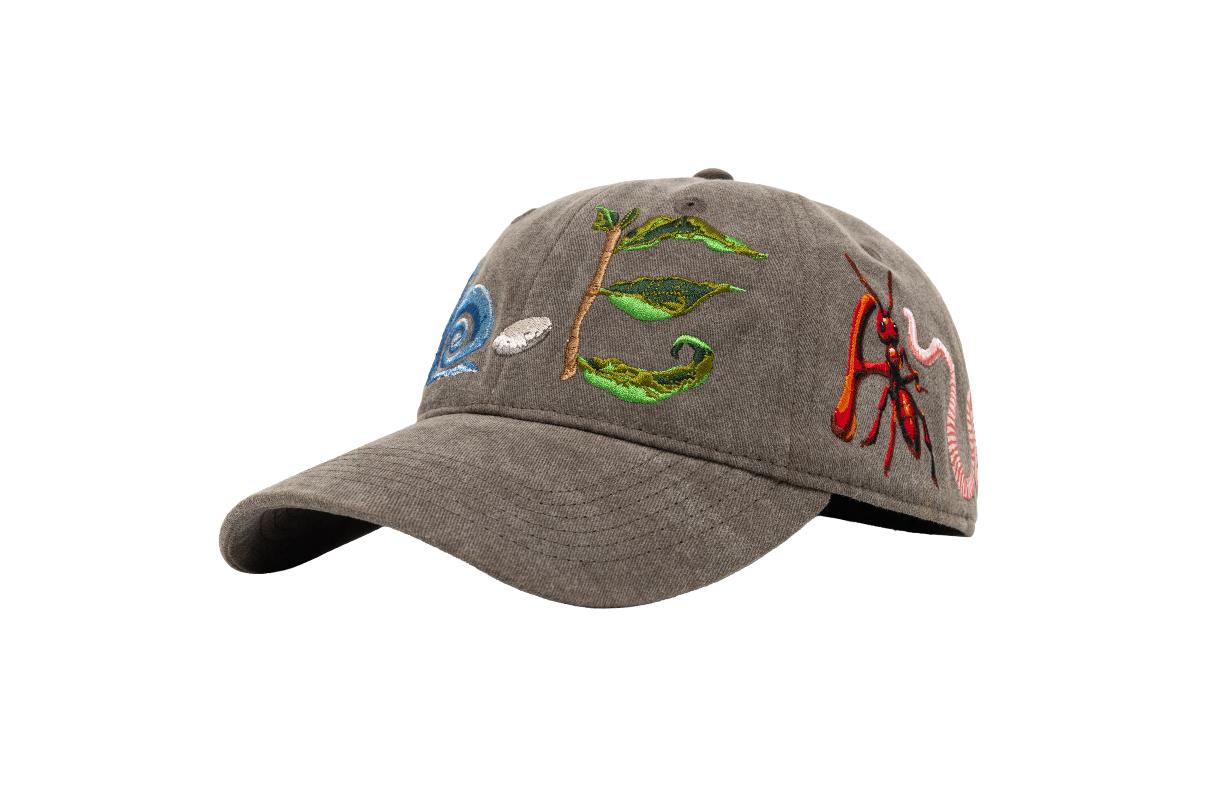 b.Eautiful "Critters 6 Panel Hat" (Washed Brown)