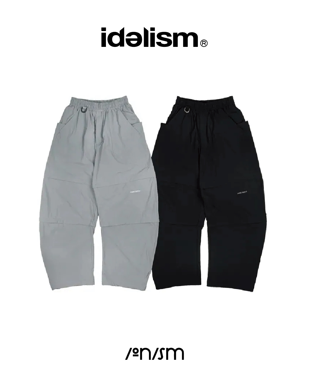 idealism x ionism 三段拆解長褲 聯名款 黑/灰 25 A/W 3Way Curved Pants