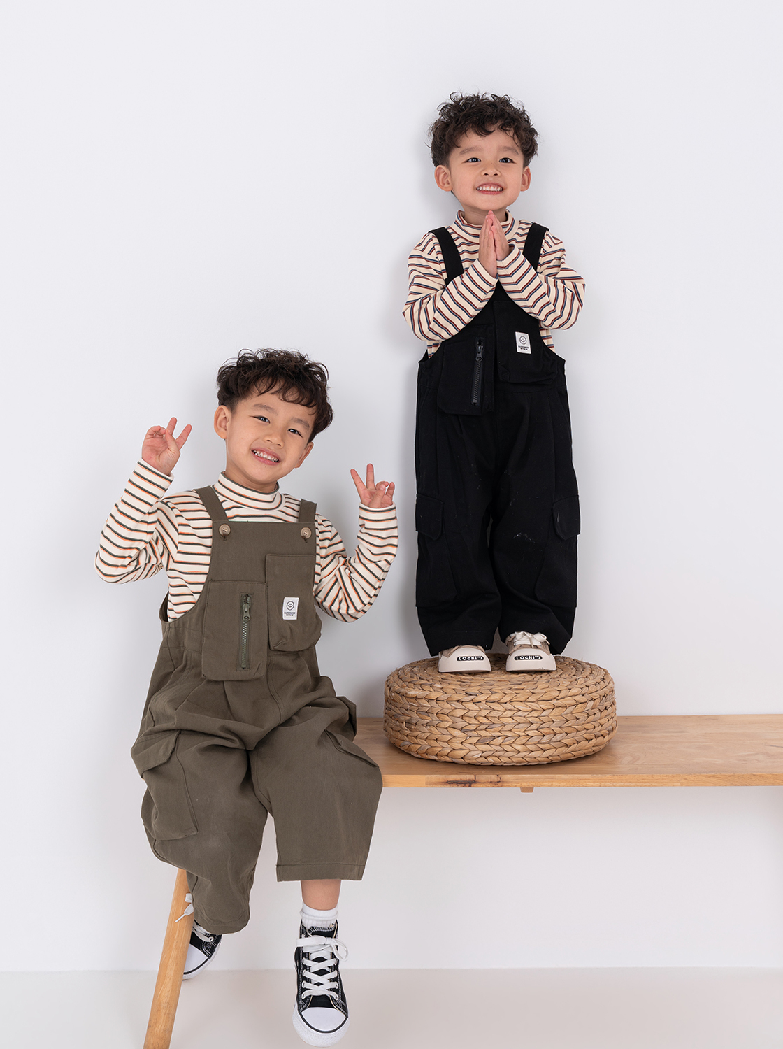 造型口袋吊帶褲【童裝】