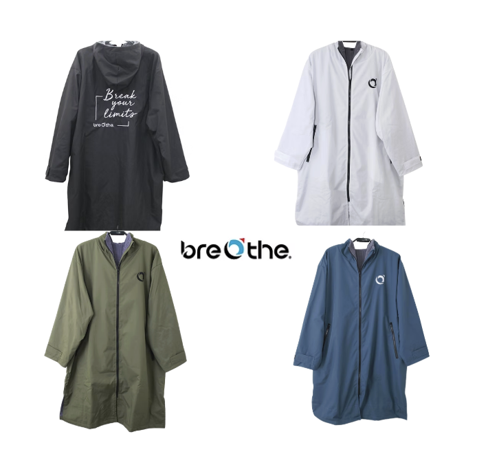 水呼吸 防風/防潑水/防寒長版外套 (水陸兩用-內裡吸水保暖絨毛)