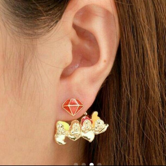 現貨┃日本 Disney 迪士尼 白雪公主 七個小矮人 耳環 耳針