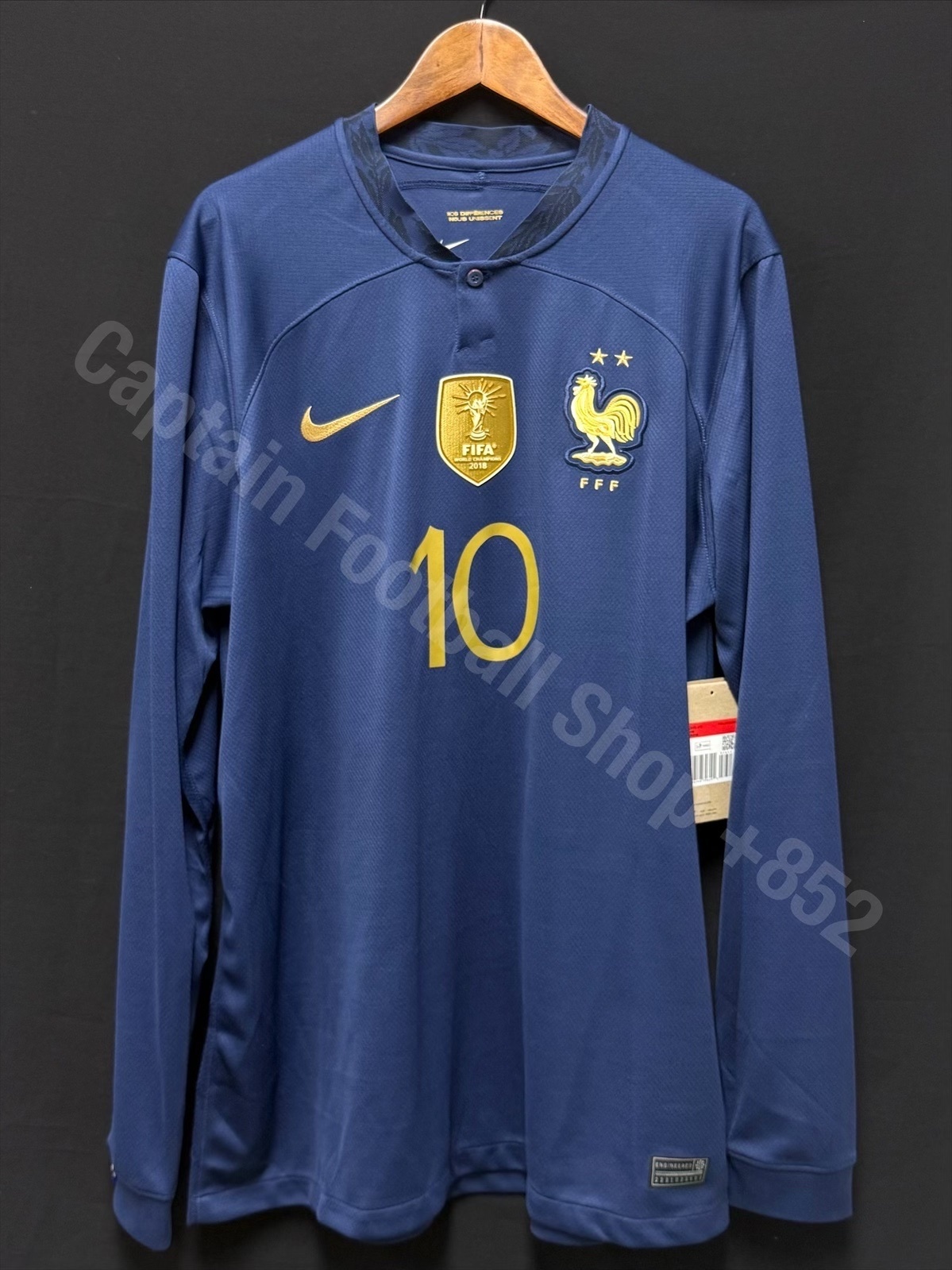(BNWT) France 2022 Nike L/S Home Shirt #10 MABPPE