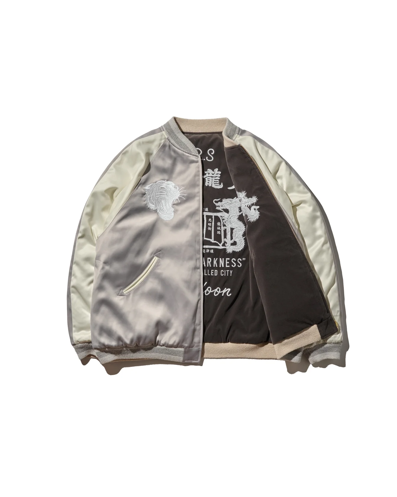 GRS SIGNATURE SOUVENIR JACKET / SLIVER & DIM GREY JK-0009-GY